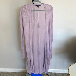White House Black Market lavender cardigan, size Medium